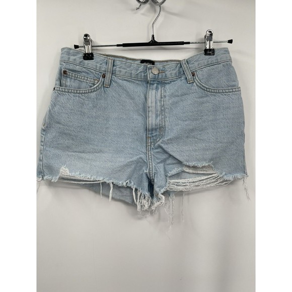 Urban Outfitters‎ BDG Denim Jean Shorts High Rise Girlfriend Distressed Size 28 - Picture 1 of 7